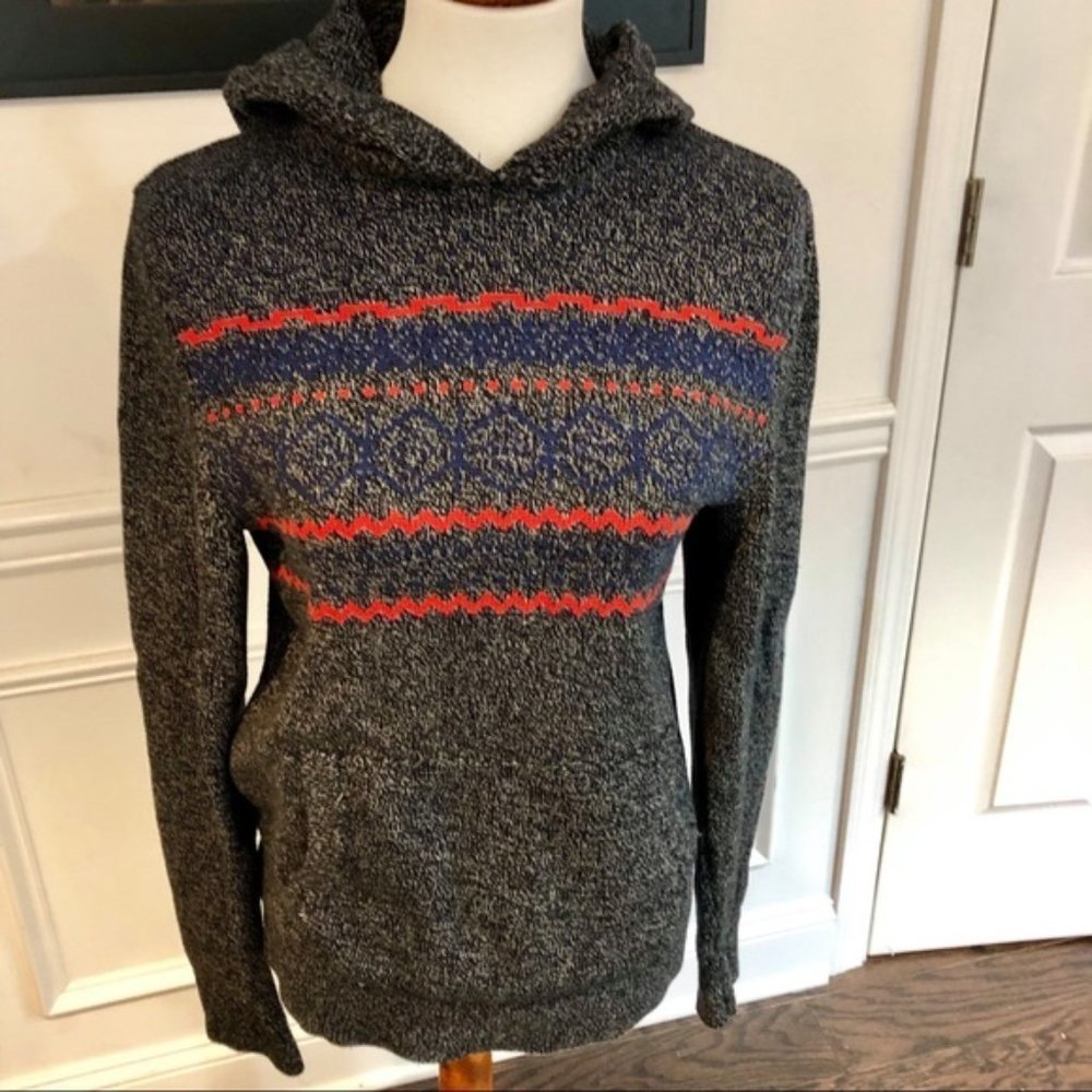 American Rag Gray Patterned Hoodie Size Small